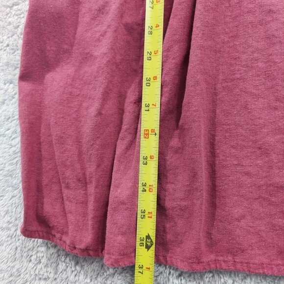 Sonoma Dress Women's Large Pink Magenta Shift Knee Length V-Neck Linen Blend - Picture 7 of 9